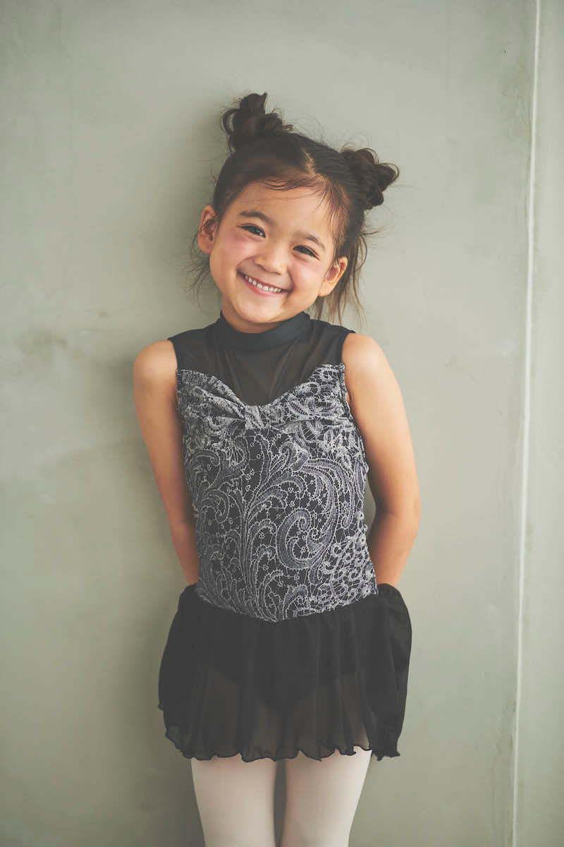 type Y neck ribbon / eternal lace black / kids / girl