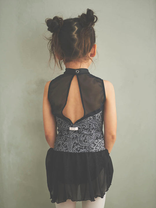 type Y neck ribbon / eternal lace black / kids / girl