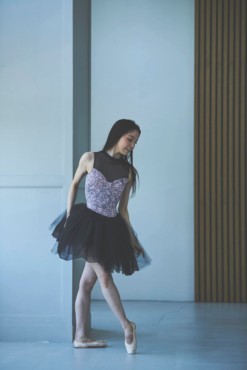type Y neck ribbon / eternal lace melty pink