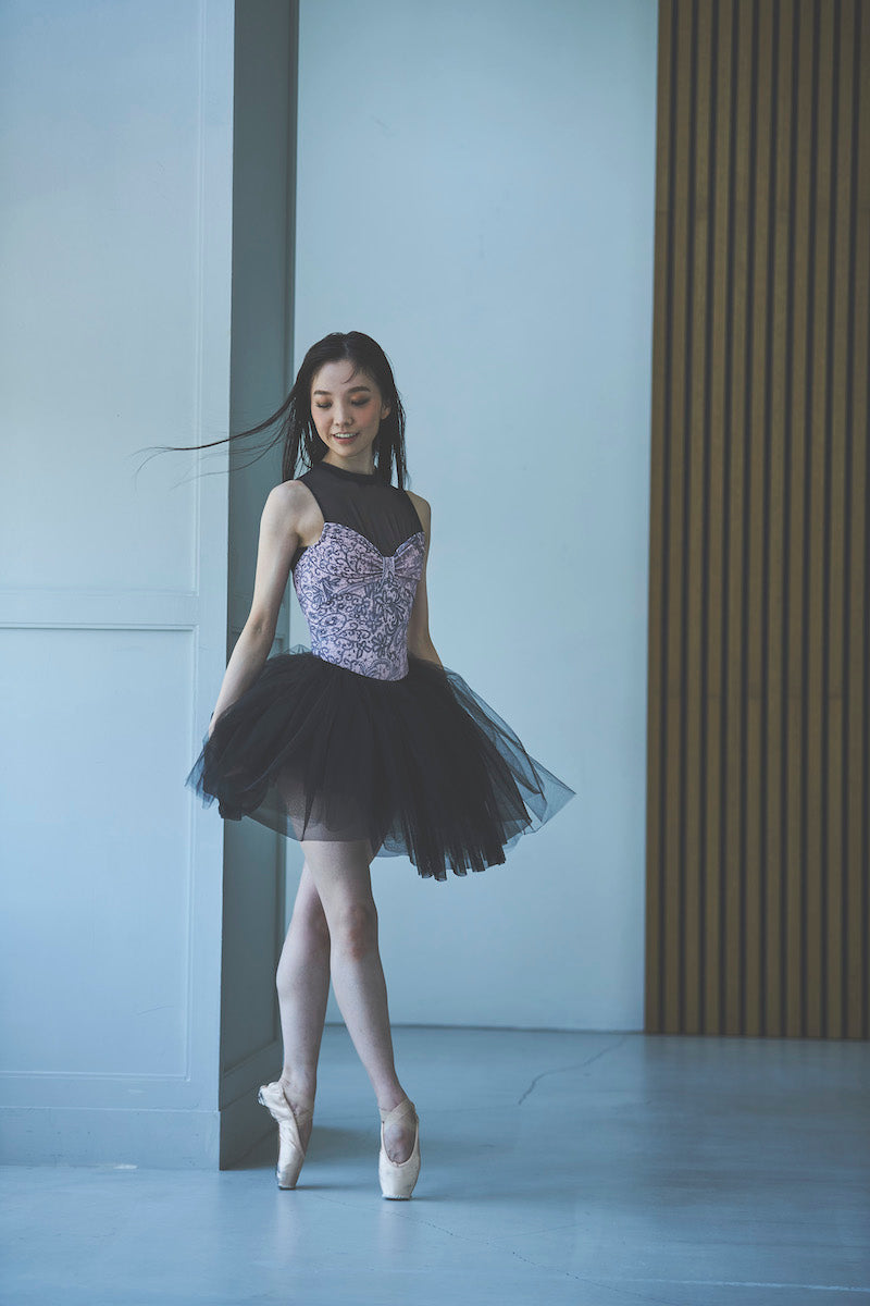 type Y neck ribbon / eternal lace melty pink