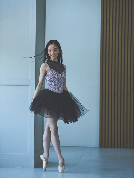 type Y neck ribbon / eternal lace melty pink