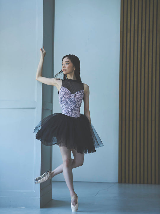 type Y neck ribbon / eternal lace melty pink