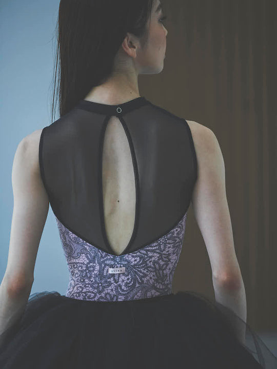type Y neck ribbon / eternal lace melty pink