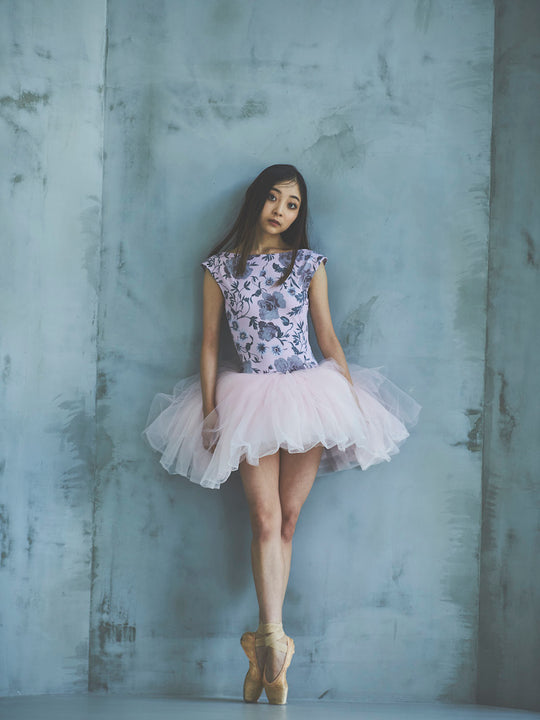 type K boat neck / old flower pink