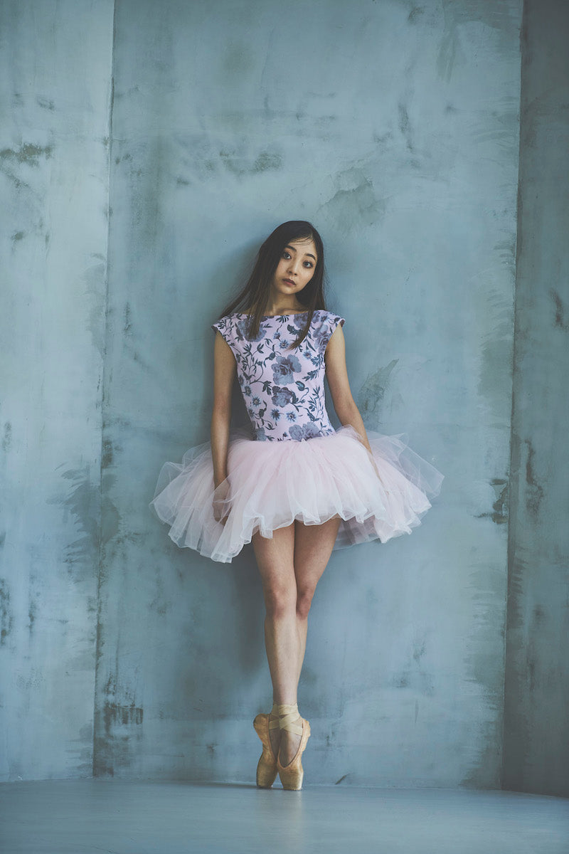 type K boat neck / old flower pink