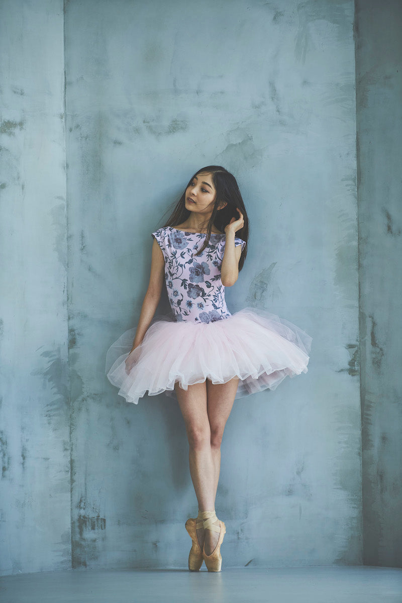 type K boat neck / old flower pink
