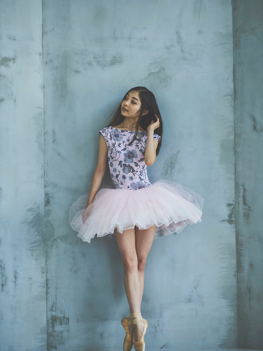 type K boat neck / old flower pink