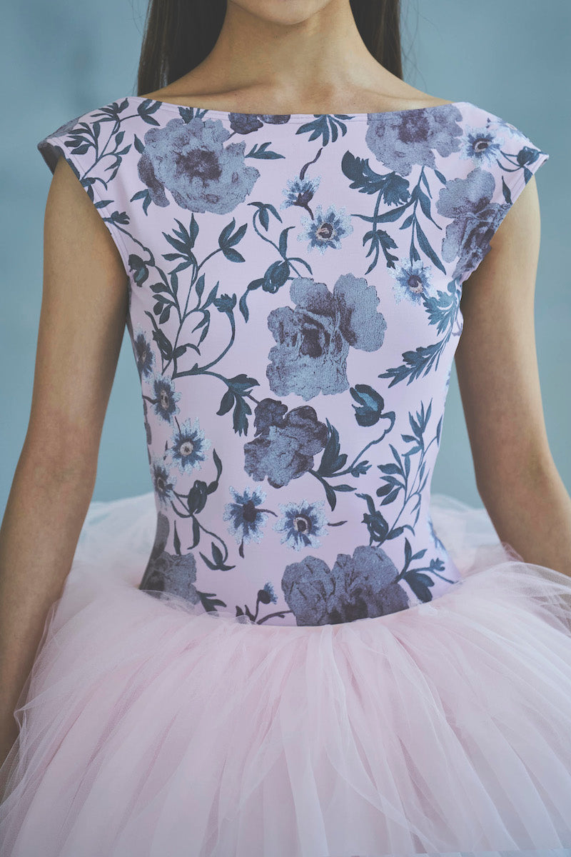 type K boat neck / old flower pink
