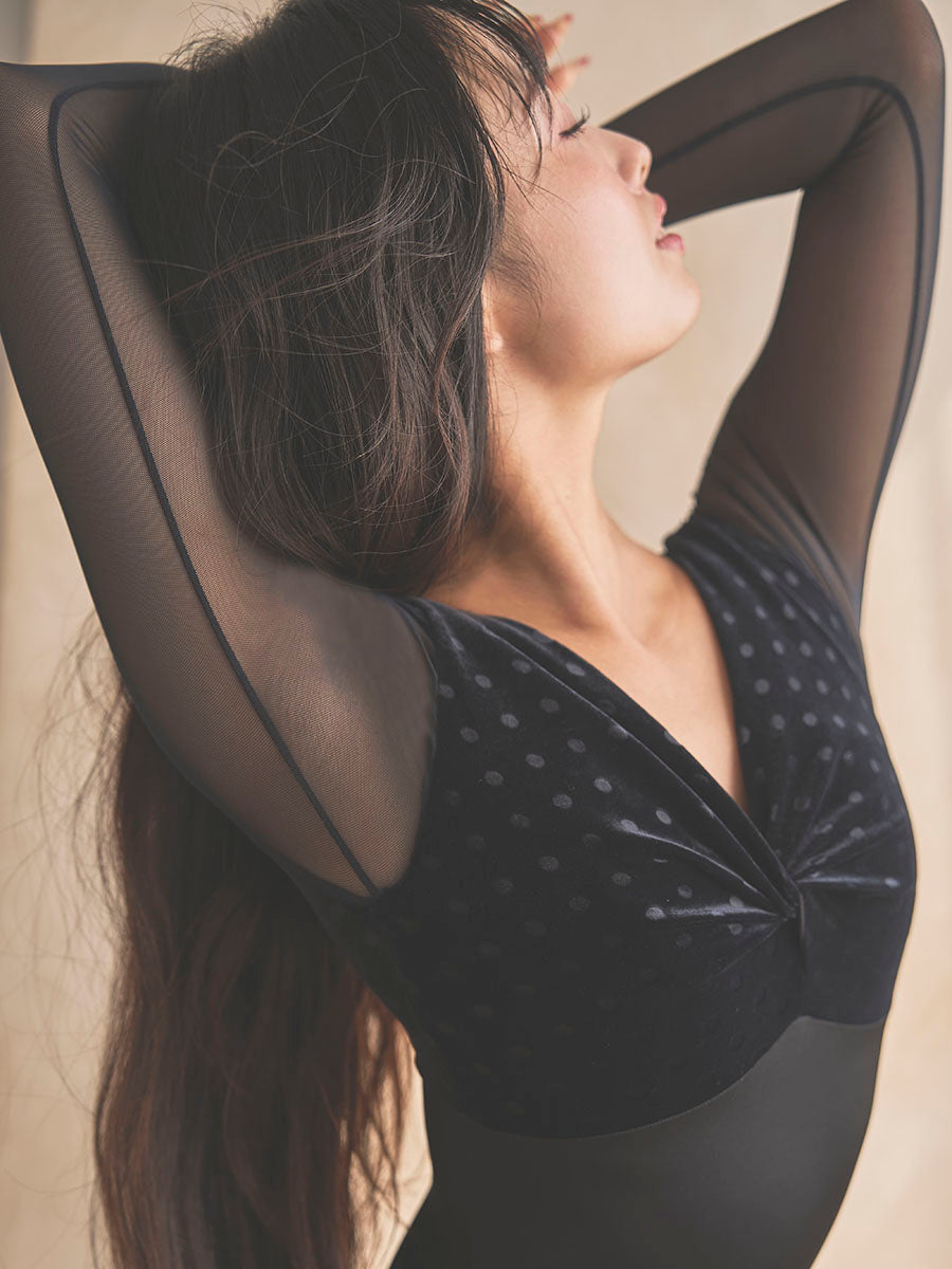 Retune.stina / Walts long / velours dot black