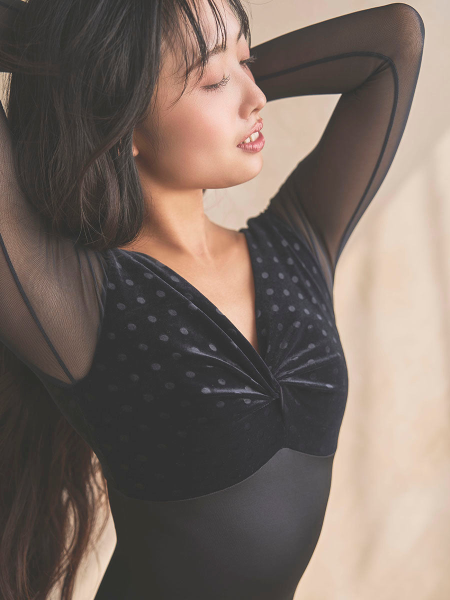 Retune.stina / Walts long / velours dot black