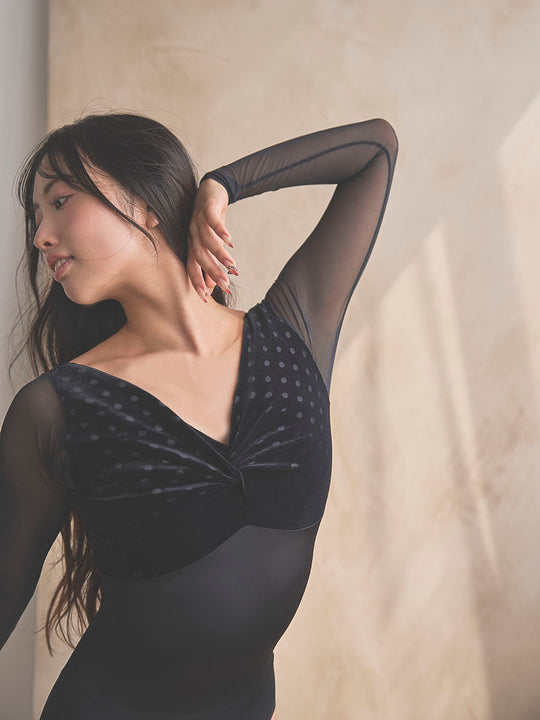 Retune.stina / Walts long / velours dot black