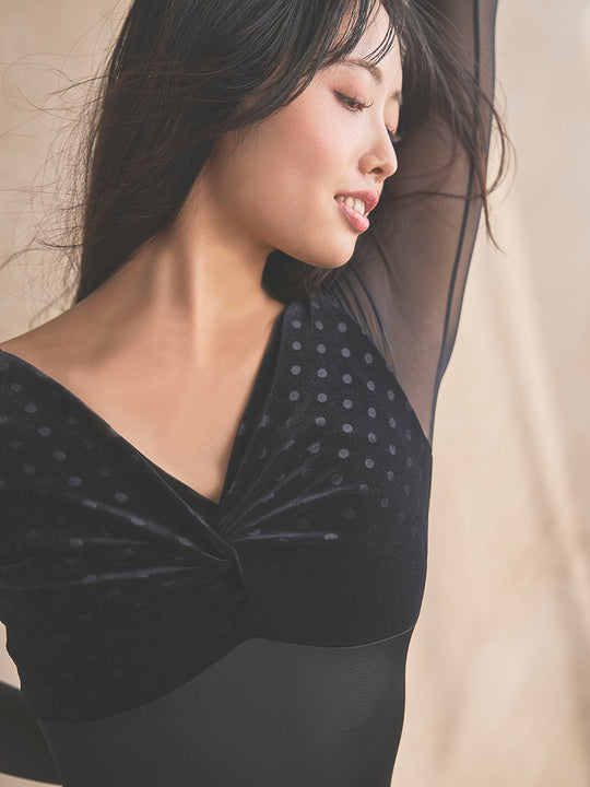 Retune.stina / Walts long / velours dot black