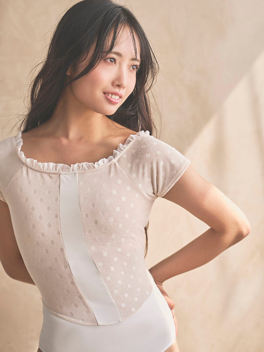 Retune.stina / Dólce / dotted velour off-white