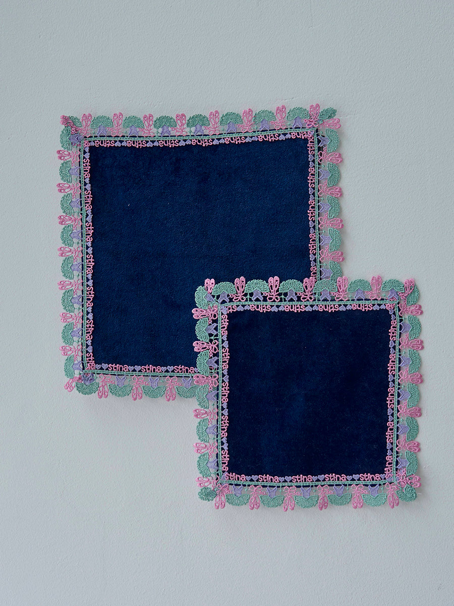 近澤レース店 × stina Ballerina Handkerchief navy