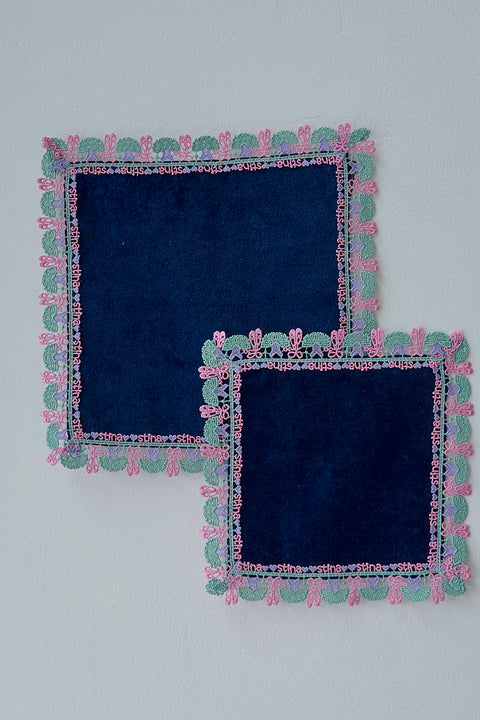 Chikazawa Lace Co. × stina Ballerina Handkerchief (Navy)