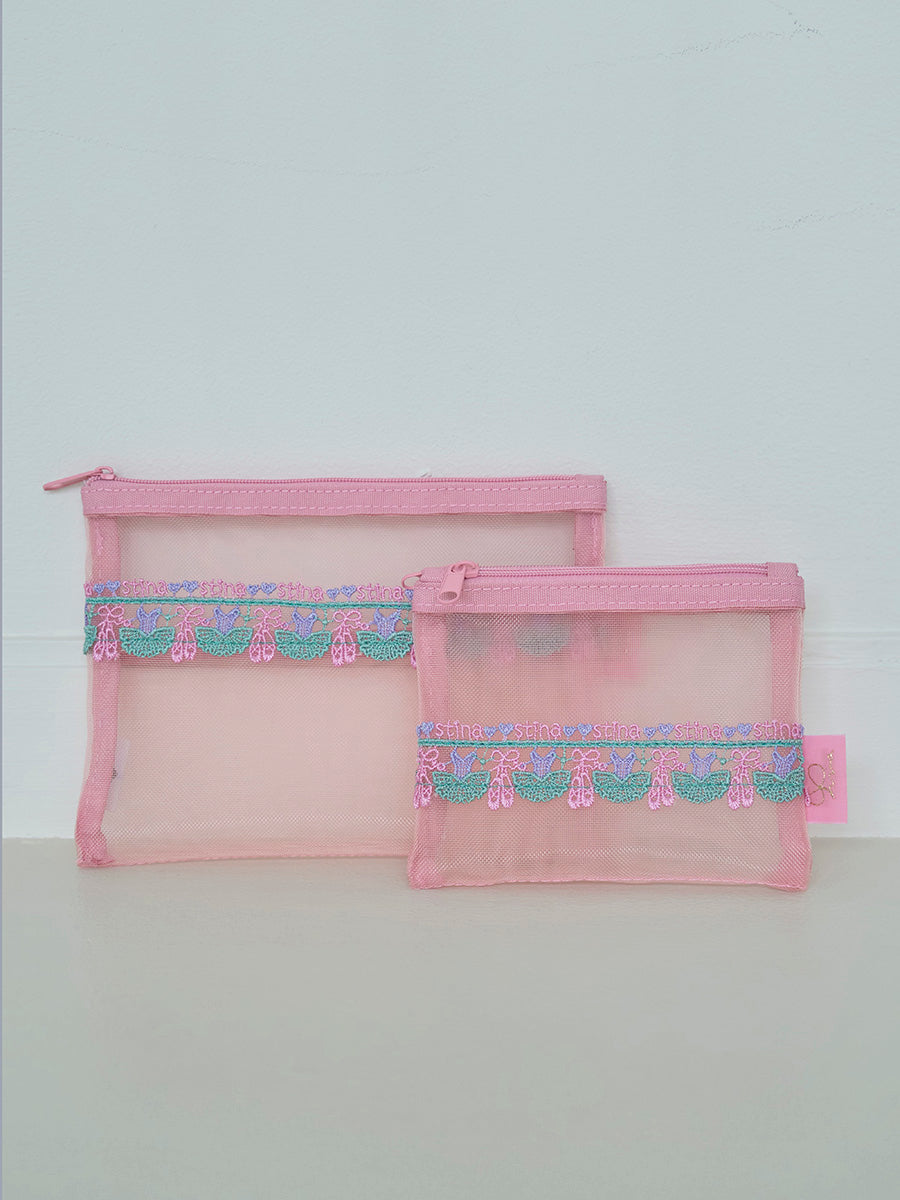近沢レース店 × stina mini pouch