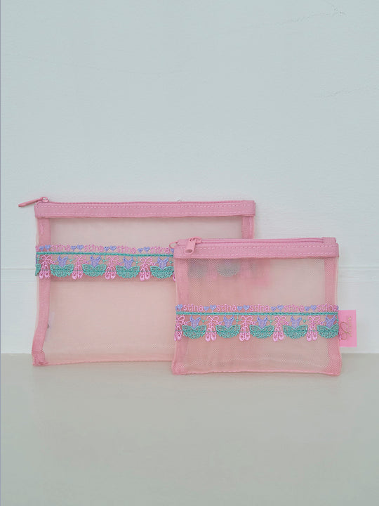 近沢レース店 × stina mini pouch