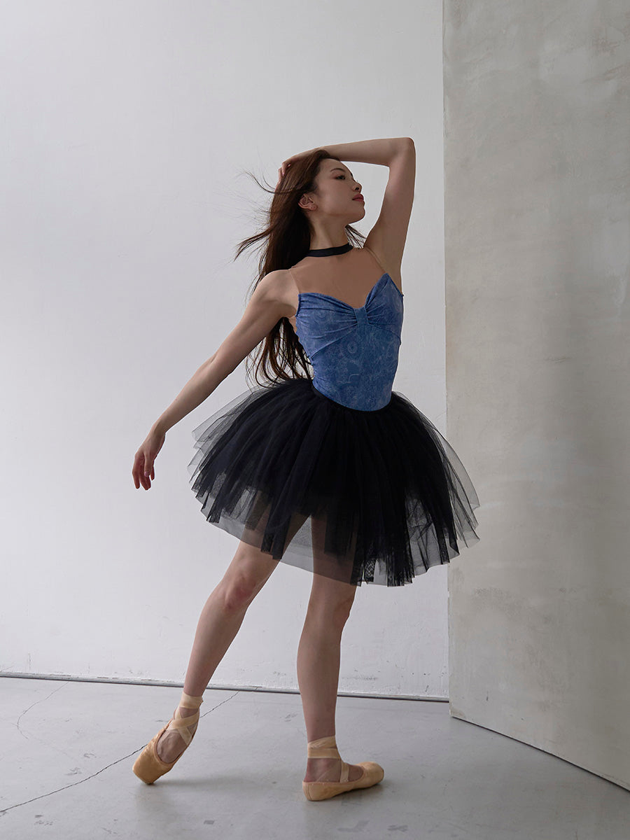 type Y neck ribbon / Atlas blue