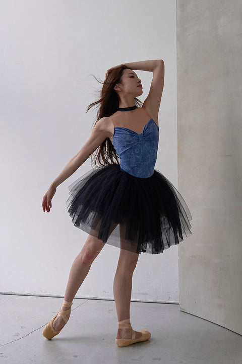 type Y neck ribbon / Atlas blue