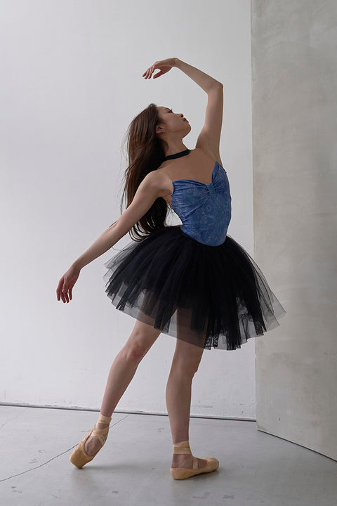 type Y neck ribbon / Atlas blue