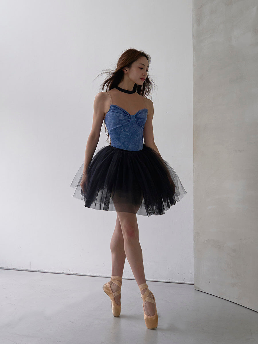 type Y neck ribbon / Atlas blue