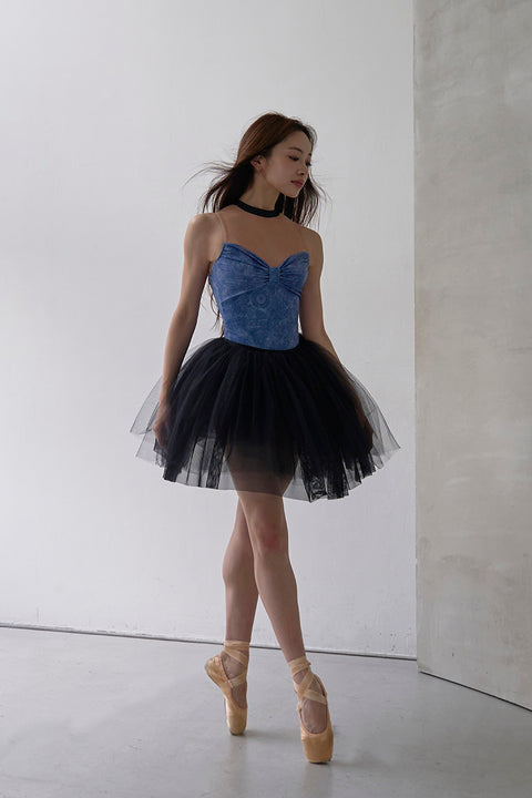 type Y neck ribbon / Atlas blue
