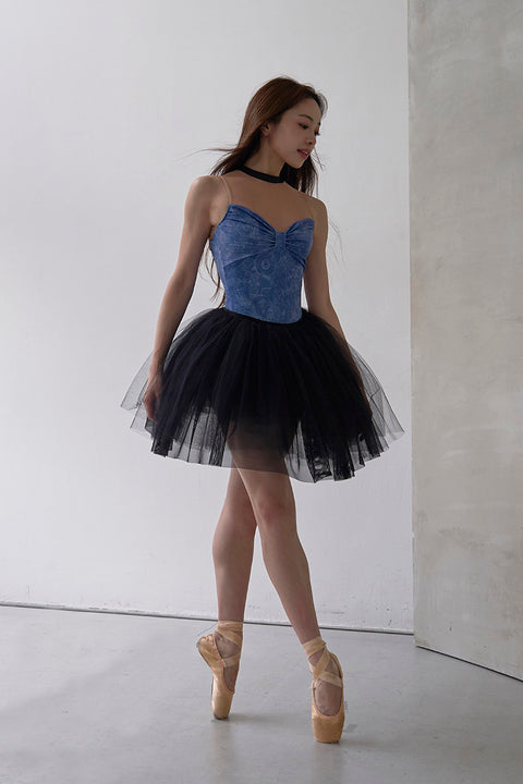 type Y neck ribbon / Atlas blue