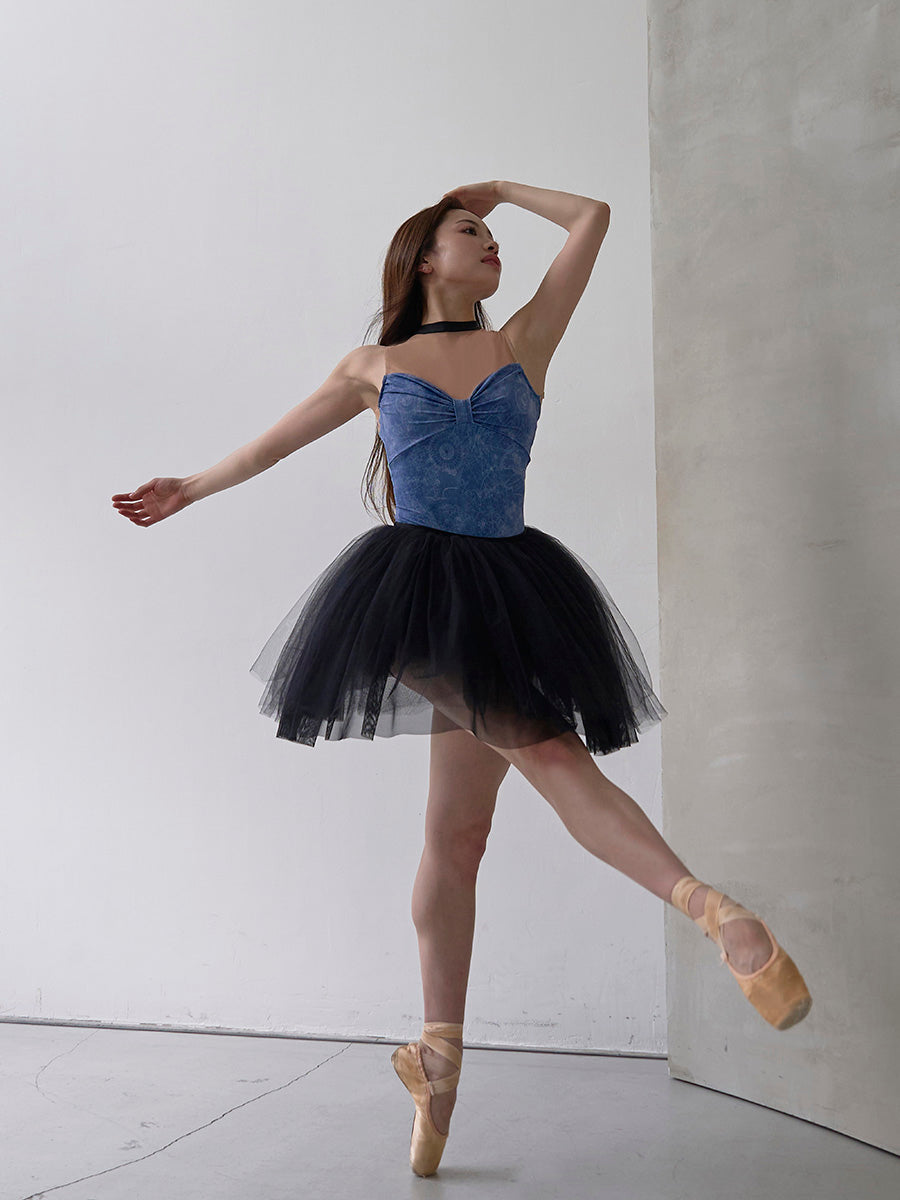 type Y neck ribbon / Atlas blue