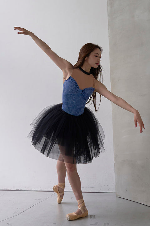 type Y neck ribbon / Atlas blue