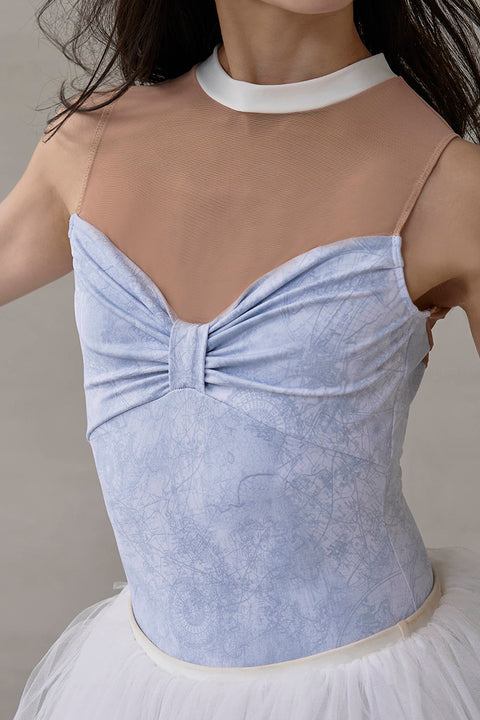 Y-type neck ribbon / Atlas white