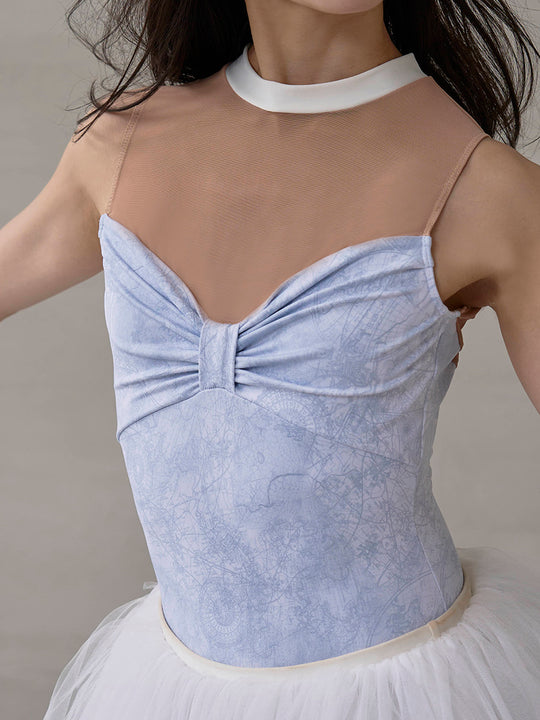 type Y neck ribbon / Atlas white