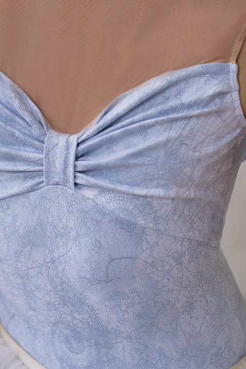 Y-type neck ribbon / Atlas white