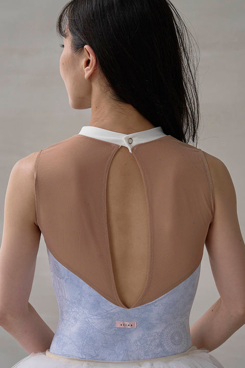 Y-type neck ribbon / Atlas white