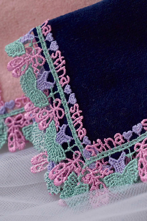 Chikazawa Lace Co. × stina Ballerina Handkerchief (Navy)