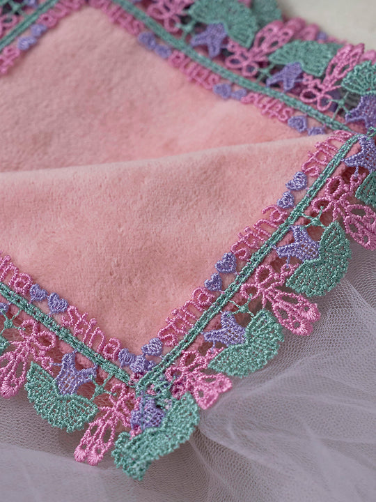 近沢レース店 × stina leotard handkerchief peach mini