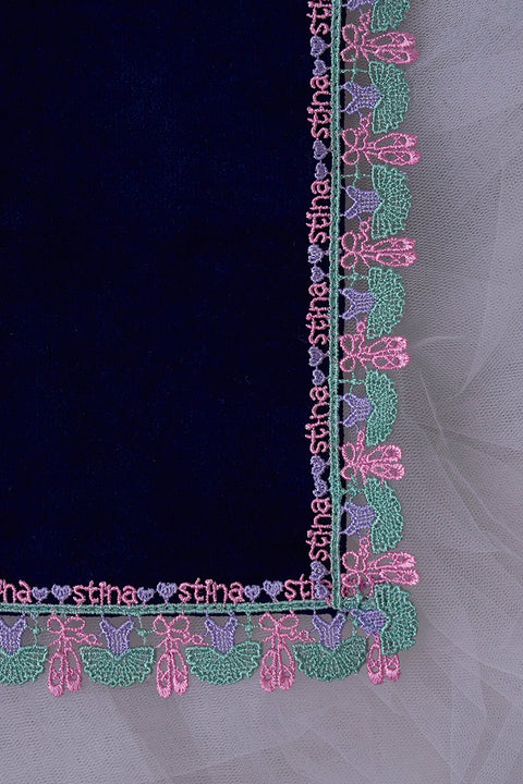 Chikazawa Lace Co. × stina Ballerina Handkerchief (Navy Mini)