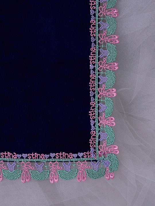 近沢レース店 × stina    leotard handkerchief navy mini