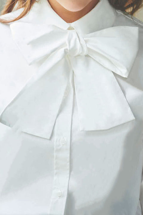 bowtie blouse / white