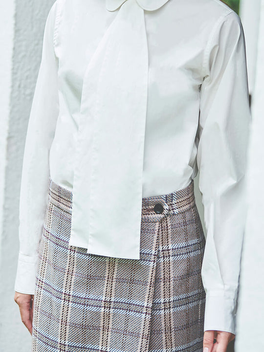 bowtie blouse / white