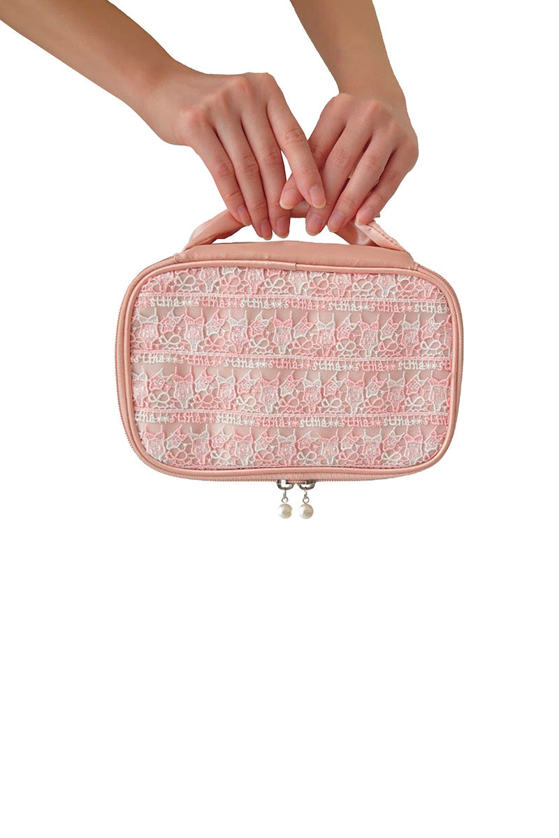 近沢レース店 × stina      leotard vanity pouch