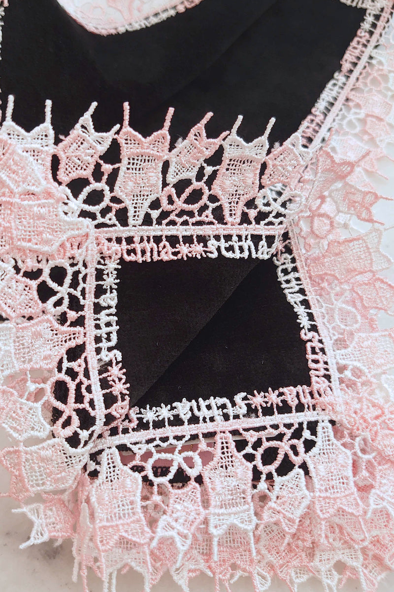 近沢レース店 × stina    leotard handkerchief 【2枚set】/  black-black