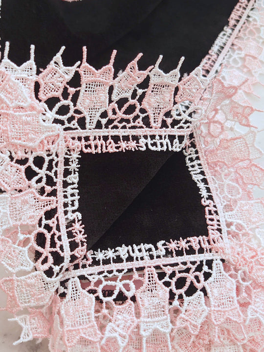 近沢レース店 × stina    leotard handkerchief 【2枚set】/  black-black