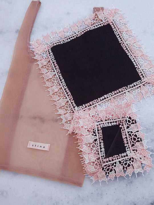 近沢レース店 × stina    leotard handkerchief 【2枚set】/  black-black