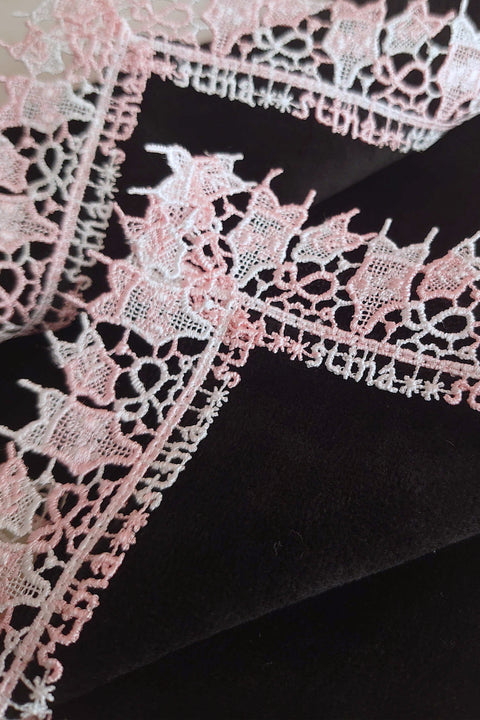 Chikazawa Lace Co. × stina Leotard Handkerchief [Set of 2] / Black-Black