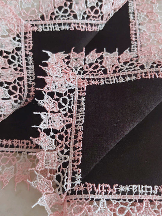 近沢レース店 × stina    leotard handkerchief 【2枚set】/  black-black