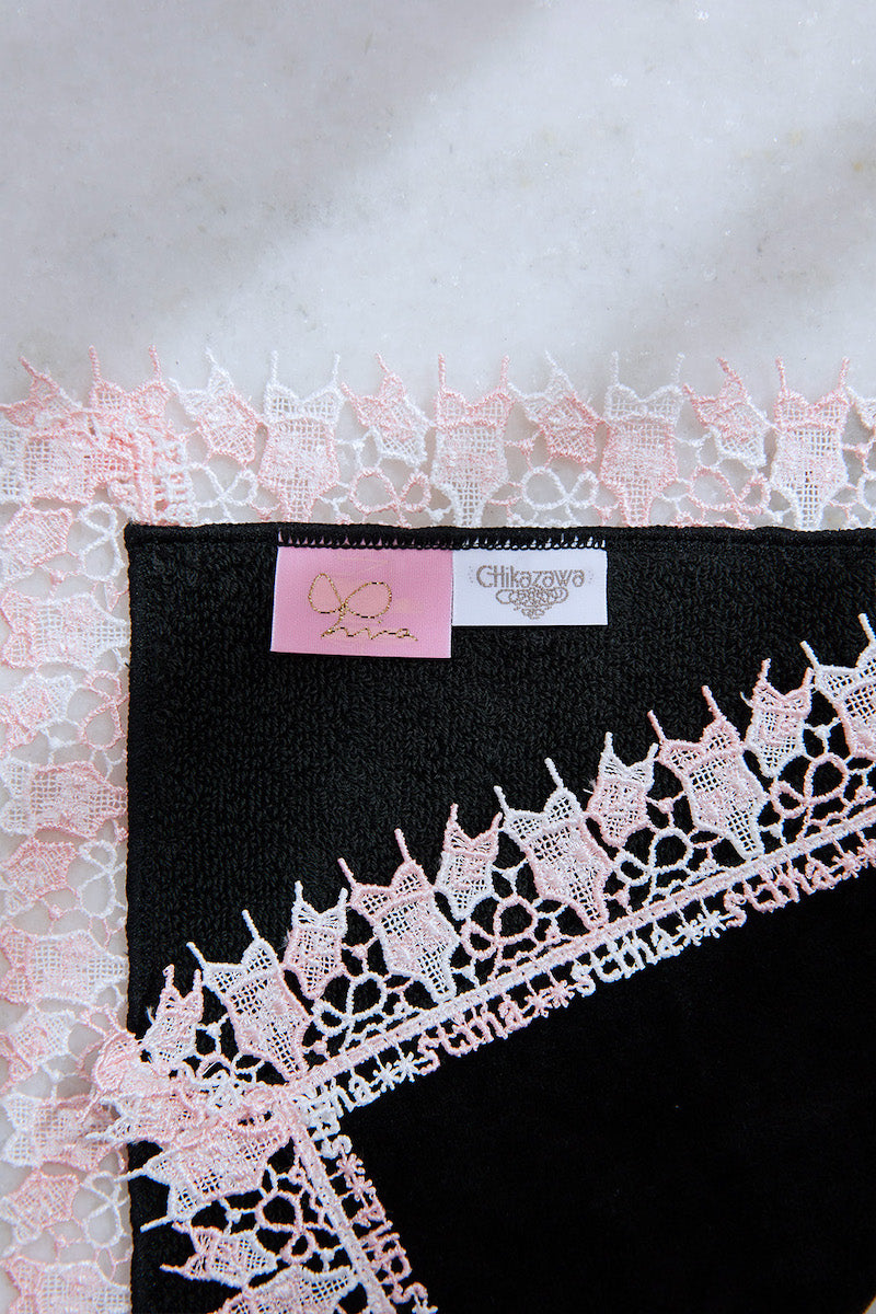 近沢レース店 × stina    leotard handkerchief 【2枚set】/  black-black