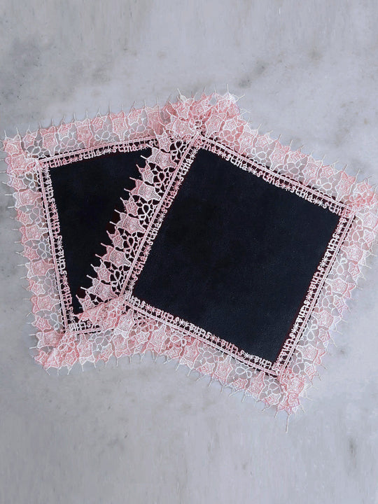 近沢レース店 × stina    leotard handkerchief 【2枚set】/  black-black