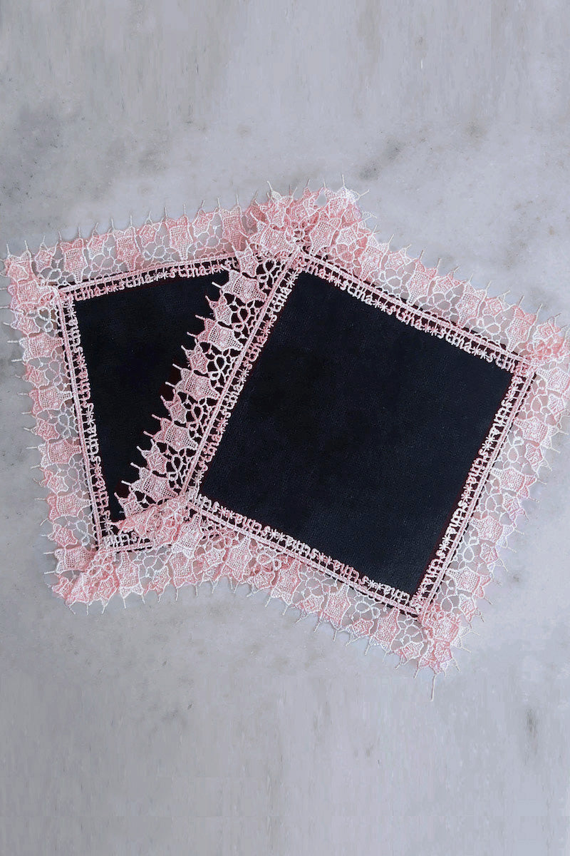近沢レース店 × stina    leotard handkerchief 【2枚set】/  black-black