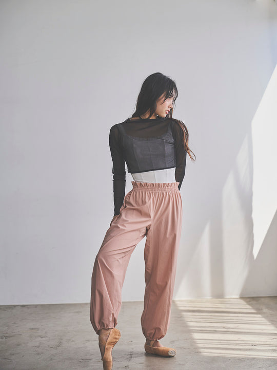 Retune. warm up pants / pink