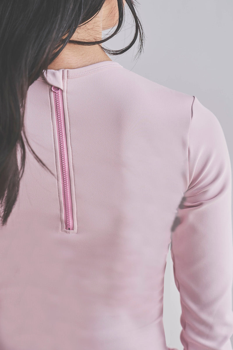 Prelude shirring tops long / dusty pink